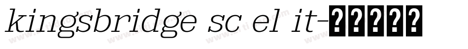 kingsbridge sc el it字体转换